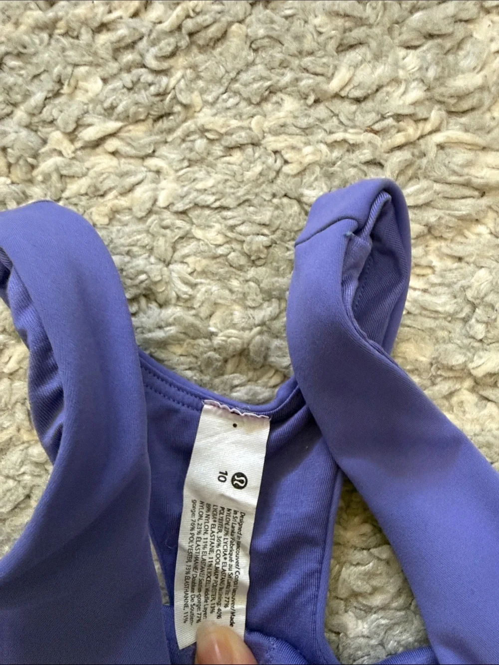 lululemon athletic Wunder Train purple racerback bra